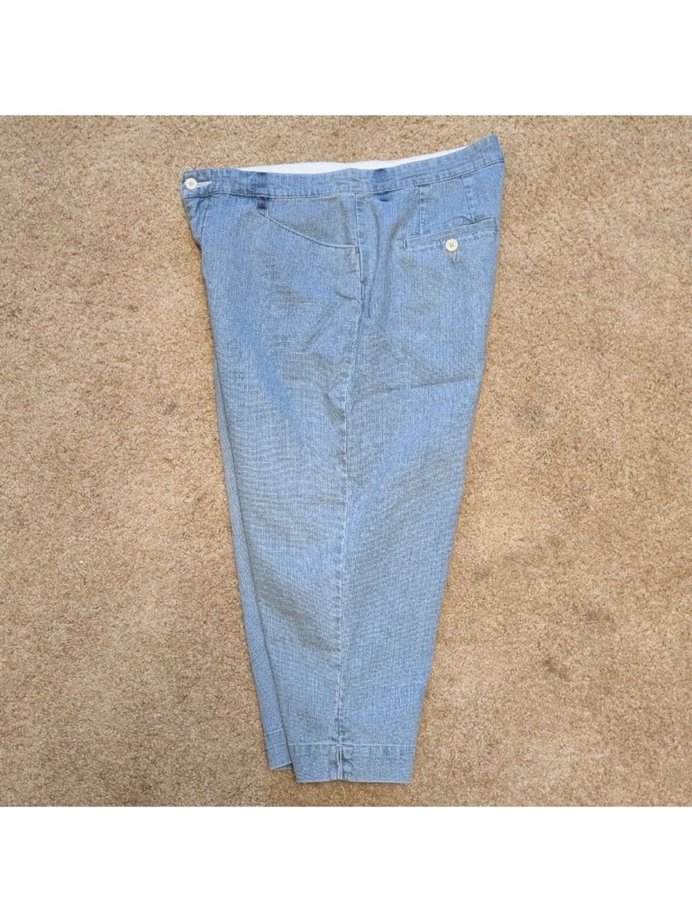 Lee 12M Blue High Rise Capri Cropped Denim Pants Casual Slash Pocket Vintage Y2K